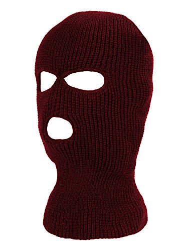 Image of SATINIOR 3 Holes Ski Mask Full Face Cover Outdoor Balaclava Winter Knitted Neck Gaiter for Halloween Sports Cycling