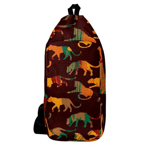 Sac à bandoulière léopard abstrait : voyagez léger et stylé