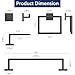 Gypie 5-Piece Bathroom Hardware Accessories Set, Towel Racks for Bathroom Wall Mounted Stainless Steel, Matte Black Towel Bar Set 16In
