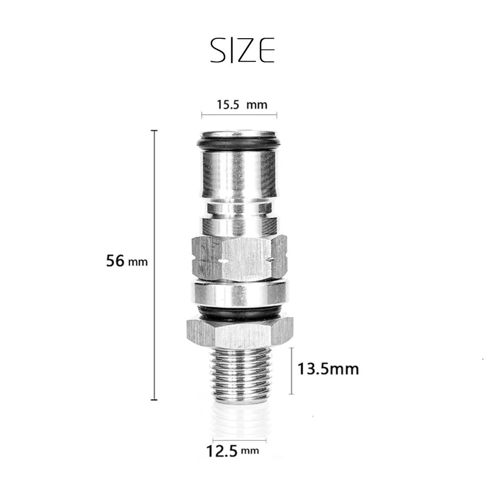 Paletta per mescolare 19/32-18" Sfera di Blocco Post 1/4 di Pollice Filettatura Gruppo Paratia Capezzolo Esagonale Sfera di Gas Blocco Post Adattatore Birra Birra agitatore per vino(Liquid and gas)
