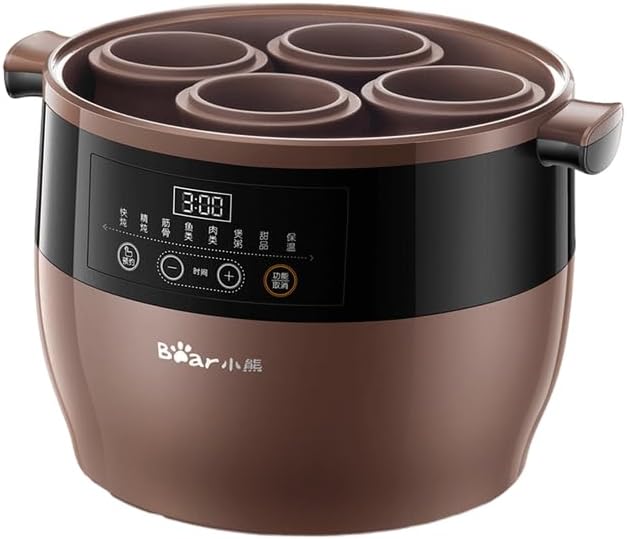 Bear Purple Clay Steamer with four small pots inside, lid off