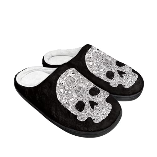 Pantoufles d'Halloween unisexes adultes : chausson confortable femme homme