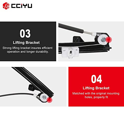 Cciyu Front Driver Side Power Window Regulator W/Motor Replacement For 2001-2003 Caravan 2003-2007 Cts 2001-2003 Town & Country 741-823 #TOP4