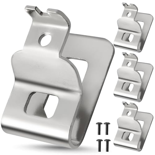 Gewutho 4PCS Belt Clips for Dewalt, Premium 304 Stainless Steel Replacement Clip, with Screws, for Dewalt...
