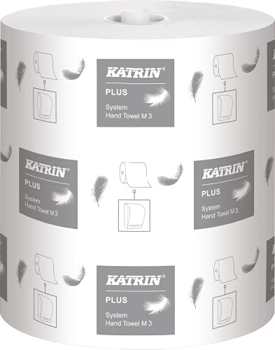 Papier d'essuyage Katrin Plus System M3 de qualité supérieure blanc 3 plis 6 rouleaux