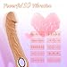 Rabbit Ears Pleasure Toy Electric Adult Toy for Women Realistic Silicone Wand Thrusting Stimulation with Strong Suction Cup for Hands-Free Play - BKS40 (Flesh)