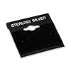 The Display Guys 100-pc Earring Cards for Selling - Jewelry Hanging Earring Display Cards, Earring Holder Cards (Black Flocked Velvet w/Sterling Silver Label, 1.5 x 1.5) Fit 3 Pairs #1