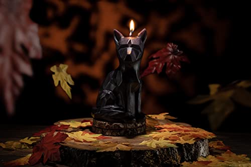 Geometric Fox Candle - Spooky Unique Gift For Animal Lovers - Goth, Gothic Skeleton Candle 7" H - Burns For 5.5 Hours - Animal Candles, Animal Party Gifts, Birthday Gifts #TOP5