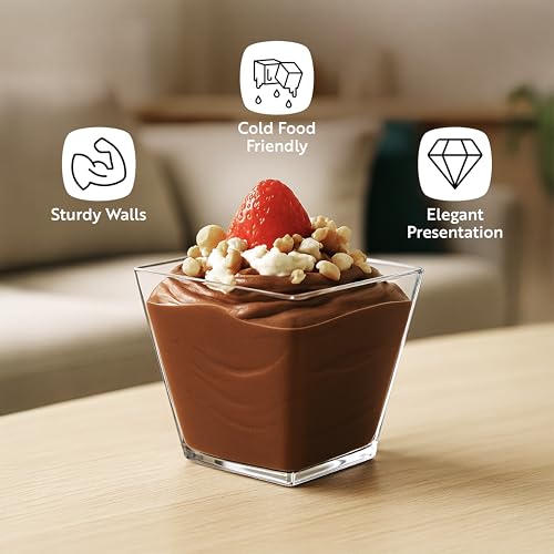 Restaurantware 8 Ounce Large Kova Cups 100 Disposable Dessert Tumbler - Lids Sold Separately Sturdy Smoked Gray Plastic Appetizer Cups For Mousse Layered Cakes At Catered Events by Restaurantware - Image 4
