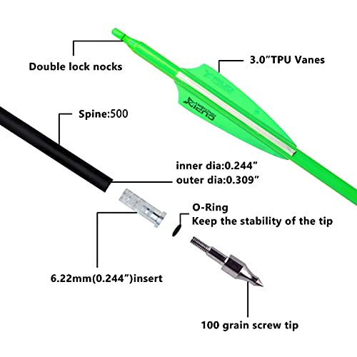 image for LWANO Carbon Arrow Archery 30inch Hunting Target Practice Arrows for C