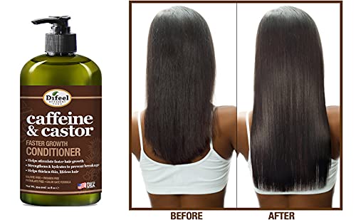 Difeel SH33-CAF12 Caffeine & Castor Faster Growth Conditioner 12 Oz. thumb #1