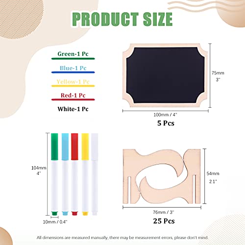 Wokape 35Pcs Missing Rectangle Mini Chalkboards Signs With Liquid Chalk Markers Assortment Kit, Chalkboards Blackboard For Weddings, Birthday Parties, Table Numbers, Favor Tag And Event Decorations #TOP1
