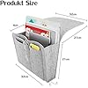 GLADFRESIT Filz Nachttisch Organizer - Hängende Aufbewahrungstasche Für Handy, Brille & Mehr