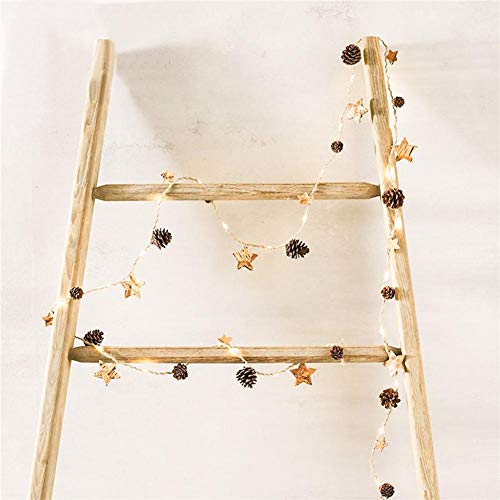 iShine Christmas String Lights Pine Cone Decorated LED Lights for Indoor, Outdoor, Party, Garden, Christmas Tree, 2M