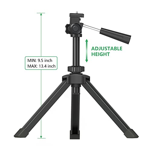 Compact Tabletop Tripod for Spotting Scope Monocular Camera Projector, Adjustable Tripod Stand with 1/4-20 Threads
