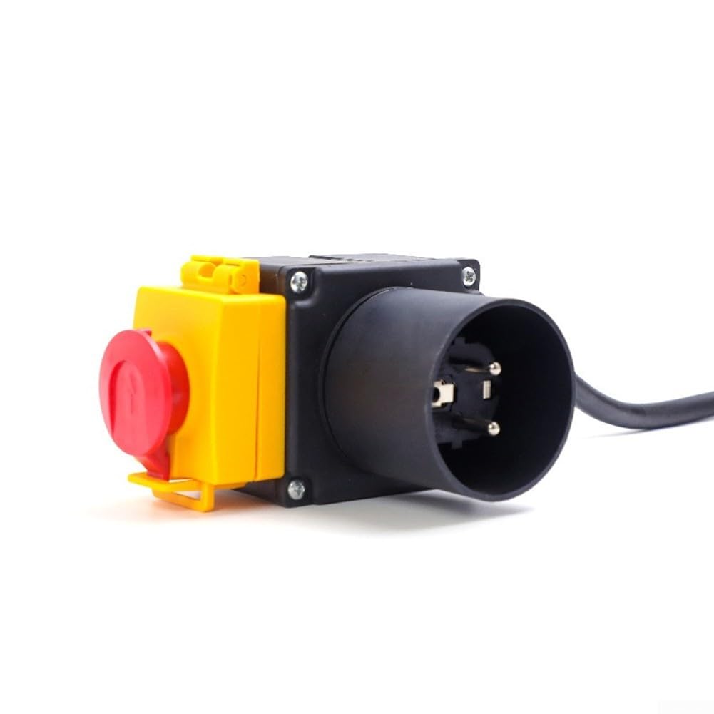 KOA7 Elektromagnetischer Schalter 250V 12A IP54 Schutz staubdicht spritzwassergeschützt Not-Aus mit mechanischer Rot-Grün-Taste für Industrieholzspalter Holzbearbeitungsmaschinen