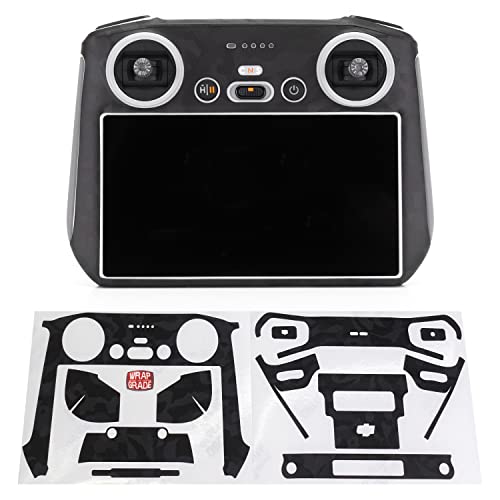 WRAPGRADE Skin Stickers compatible with DJI RC (BLACK BUMPY CAMO)