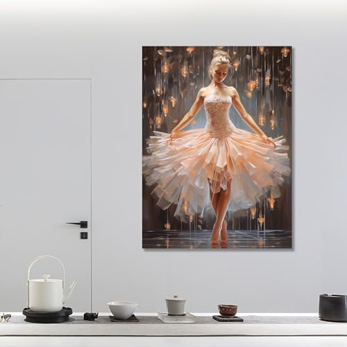 Affiche de ballet KQZVCU 40x60cm tableau danseuse cadre intérieur