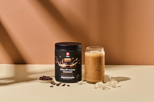 MaxiNutrition MaxPresso Coffee Classic 300g, Protein Kaffee, Whey Coffee Pulver, 21g Eiweiß pro Portion, Zuckerfrei & fettarm, Warm & kalt genießbar