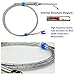 Termocouple Type K with M8 Screw Thread Stainless Steel Rapid Response for Industrial Monitoring 1Pcs(10M PT100,150mm)