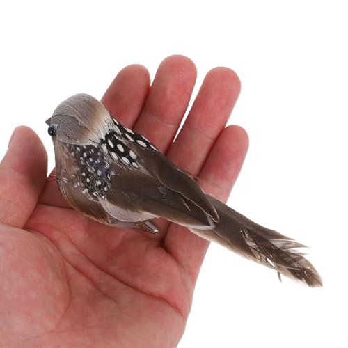 Pájaros artificiales con pinza ligera, set de 6 piezas para proyectos de artesanía 5