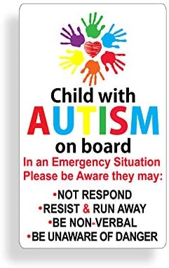 Autism Awareness Sticker Car Safety Decal for Child in Vehicle Car Truck Van SUV Custom Die Cut