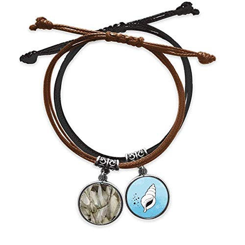 Pulsera de cuero cobo DIYthinker con piedra sofisticada y acabados artesanales