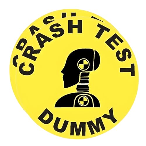 Image of eDesign 2-Pack Crash Test Dummy Sticker Decal Vinyl - 4 Inches - Crash Dummy Sticker for Car Truck Van Window Bumper Laptop Tablet Cup Tumbler Water Bottle and Any Smooth Surface