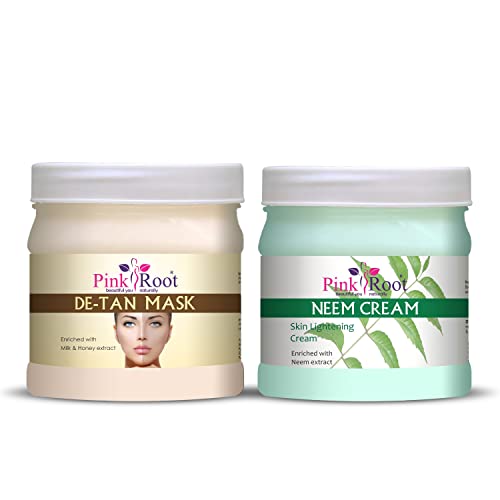 Image of Pink Root De-Tan Mask 500gm with Neem Cream 500gm