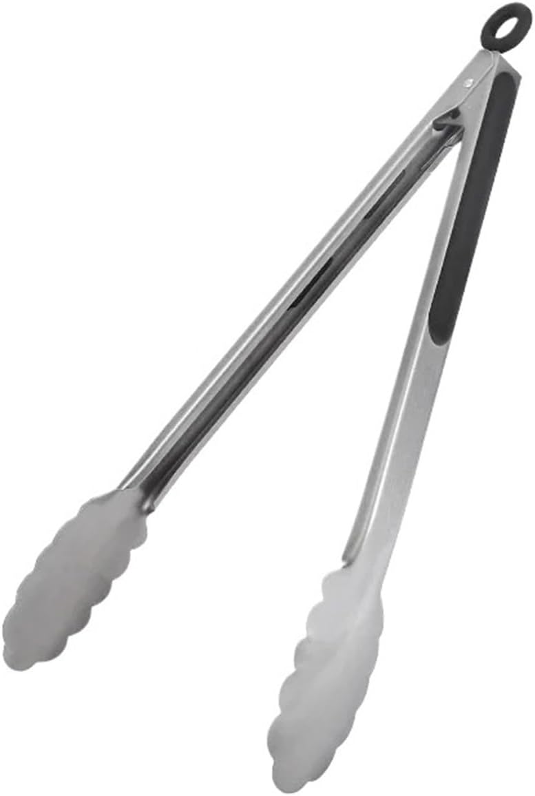9/12/16 Inch Stainless Steel BBQ Grilling Tongs Salad Food Clip Non-Slip Handle Bread Serving Tong Cooking Barbecue Clamp(12 inch)