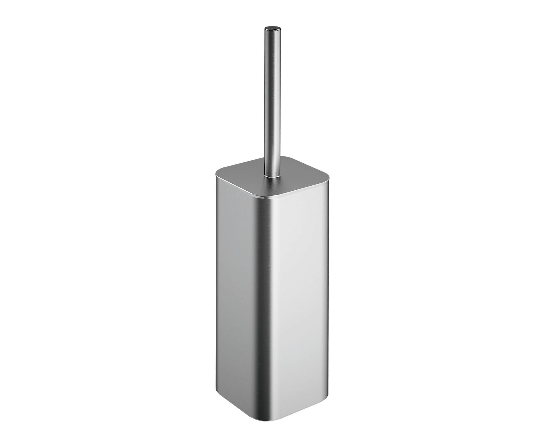 COSMIC NEA Bathroom Brush with Modern and Contemporary Design Made of Stainless Steel and Plastic. Floor Toilet Brush Holder in Matte Steel Color