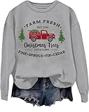 Photo Gallery farm fresh christmas tree sweatshirt farm fresh christmas tree camicia a maniche lunghe camion rosso vacanze felpe, grigio, xl Photo Gallery farm fresh christmas tree sweatshirt farm fresh christmas tree camicia a maniche lunghe camion rosso vacanze felpe, grigio, xl