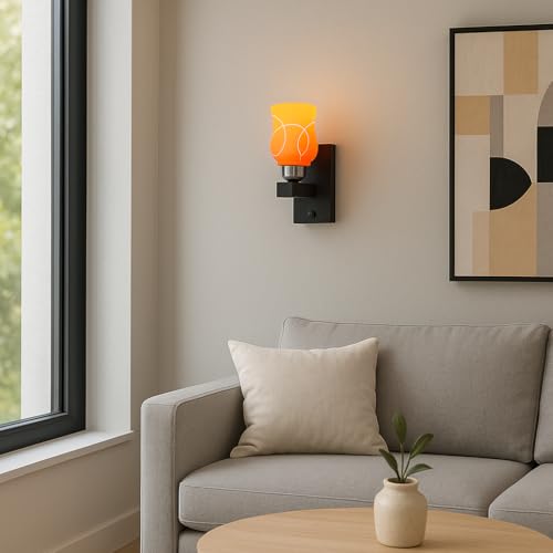 Image of BENE Colorado Wooden Indoor Modern Wall Lamp, E-27 Base Wall Light for Home Decor, Kitchen, Living Room, Bedroom, 13 cm (Dark Brown, Pack of 1)