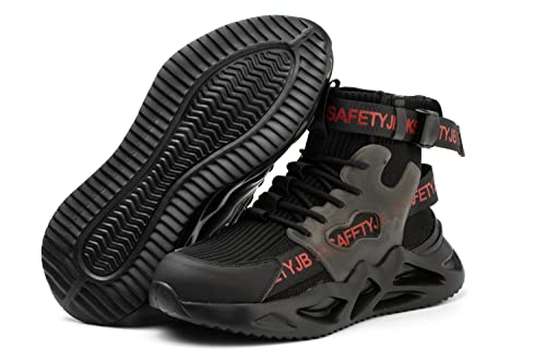 Luolocsn Work Boots Safety Steel Toe Shoes for Men and Women Slip Resistant Lightweight Breathable Industrial & Construction Sneakers4