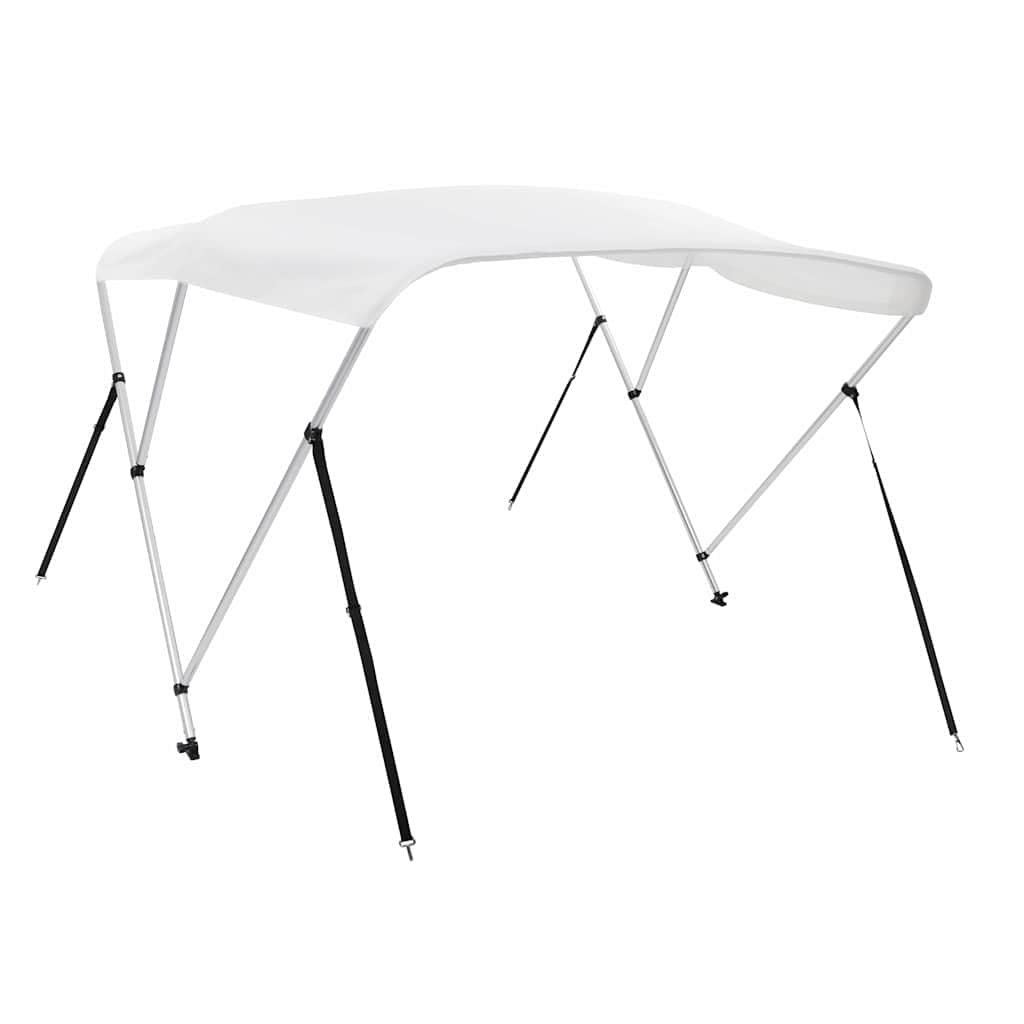 Bimini Top a 3 Archi per Barche, Tetto Parasole Barca con Telaio in Alluminio, Tettuccio Protettivo Pieghevole, Larghezza 170-182 cm, Altezza 137 cm