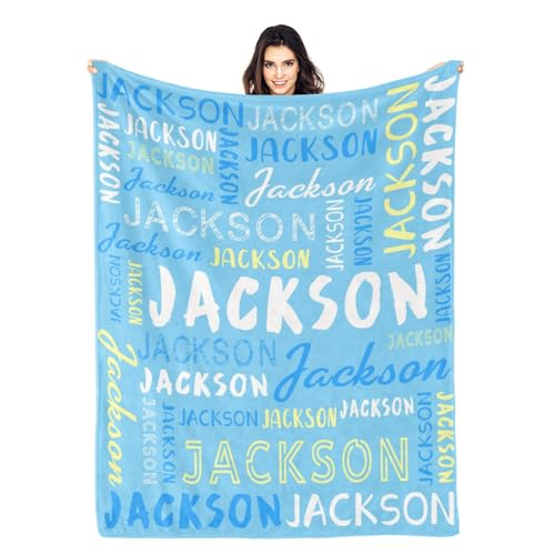 Personalized Name Blanket Customized Baby Blankets for Girls Boys Adults Monogrammed Blankets and Throws Christmas Birthday Mothers Fathers Valentines Day Gift