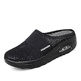 VARSKARC Women's Summer Spring Breathable Slip-on Leisure Sneakers Outdoor Slippers Black