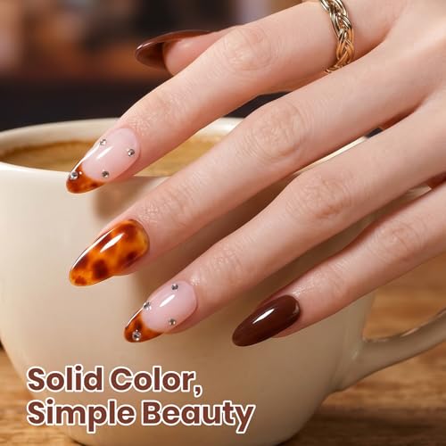 Image of Beetles Brown Gel Nail Polish - Espresso Shot, 1pc 15ml Full Size Hema-Free Fall Rich Coffee Brown Gel Polish Soak Off UV LED, Glossy Solid Color Nail Art, Cafe Style, Holiday, Salon DIY Manicure