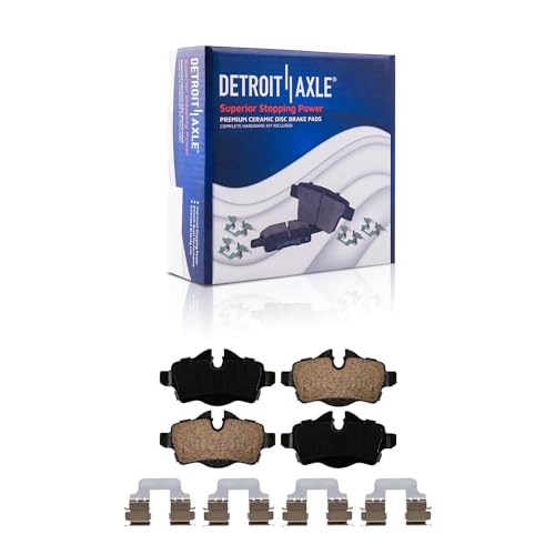 Image of Detroit Axle - 10pc Front and Rear Brake Kit for 2009-2015 Mini Cooper | Disc Brake Rotors Ceramic Brake Pads with Hardware 2010 2011 2012 2013 2014 11.57 inch inch Front and 10.20 inch inch Rear Rotor