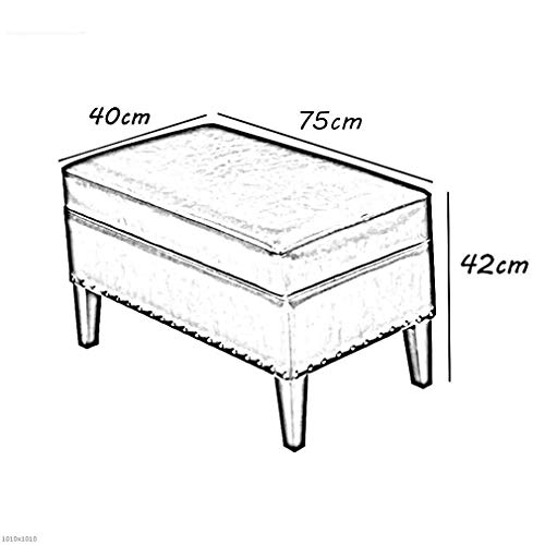 Tabouret de canapé en bois massif haut de gamme de 75 cm - 4
