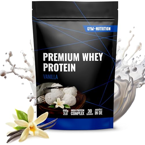 Whey Protein Pulver - Eiweißpulver - Für den Muskelaufbau - Laborgeprüft - In Deutschland abgefüllt - Mit Ernährungsprofis entwickelt - 30 Portionen - Sehr hoher Isolat Anteil (Delicious Vanilla)