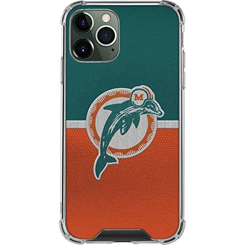 Skinit Clear Phone Case Compatible with iPhone 12 Pro - Officially Licensed NFL Miami Dolphins Vintage Design