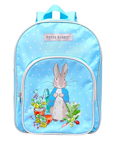 Sac à dos d'école bleu à pois avec deux poches et taille unique