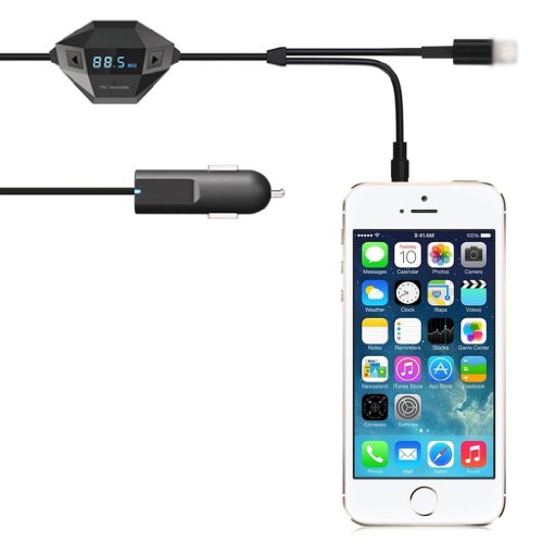 F27 Radio Adapter FM Transmitter Car Charger for iPhone 5S 5C iPad Air iPad Mini Retina 2 iPod Touch 5 Nano 7