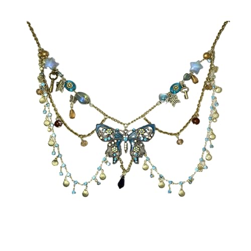 Butterfly Metal Waist Chain Belt, Adjustable Waist Chain Jewelry, Metal Belt Chain Belt Rave Party Body Accessory Jewelry