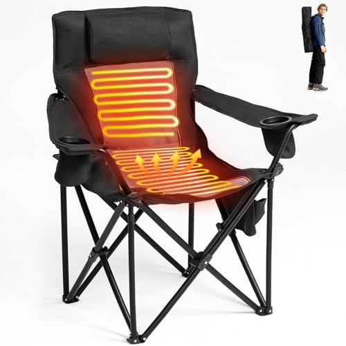 ceamorfco Heated Camping Chairs, Foldable Camping Chairs...