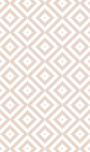 DobleUve Estudio Alfombra Vinílica Rombo 08 | Beige | 100x100 cm | Alfombra Cocina Lavable Antideslizante | Alfombra Vinilica | Suelo Vinílico | Alfombra Vinilo Salón