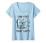 Photo Gallery donna posso accarezzare quel gatto ad halloween maglietta con collo a v Photo Gallery donna posso accarezzare quel gatto ad halloween maglietta con collo a v