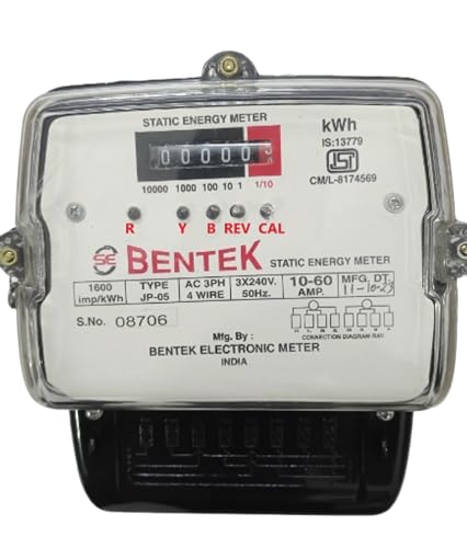 Image of Three Phase Four Wire Statics Energy Meter, Submeter Electricity Meter Reading