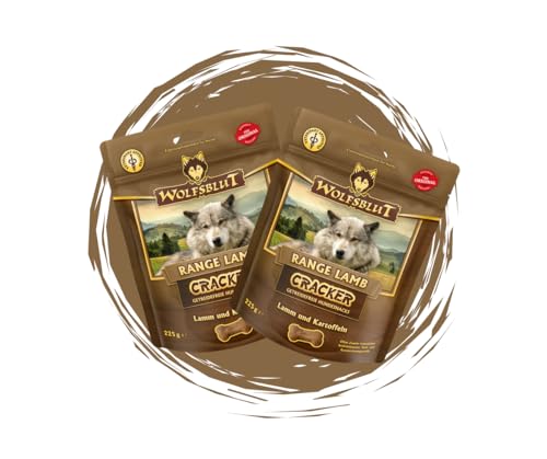 Wolfsblut Range Lamb Cracker – Hundesnack - 2×225 g Bundle - Getreidefrei & zuckerfrei - Single-Protein durch Lamm -Schonend gebacken, Ideal für Sensible Hunde & als Belohnung